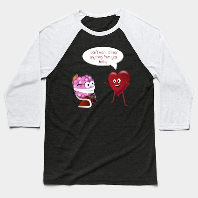 Funny Brain in Detention T Shirt | Meme Valentine Baseball T-Shirt by MaryMas